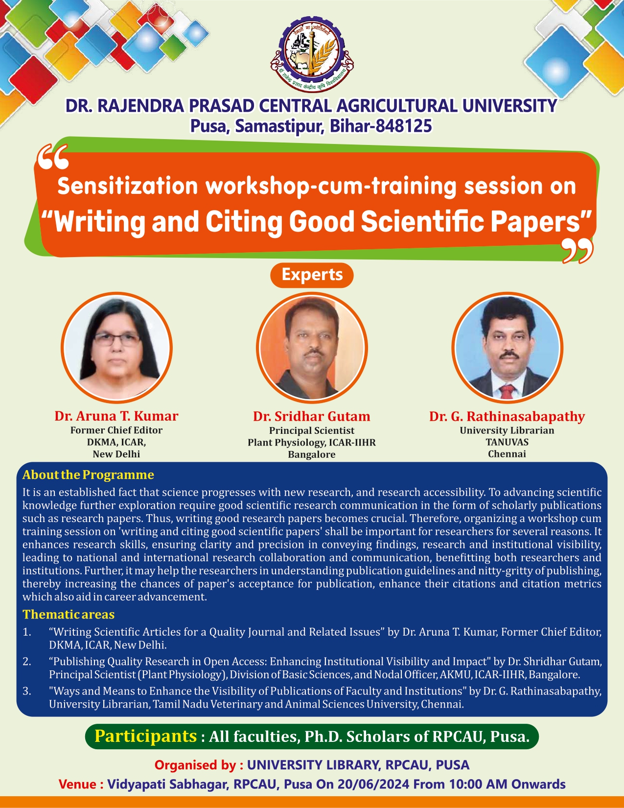 Dr Rpcau Home - Dr. Rajendra Prasad Central Agricultural University