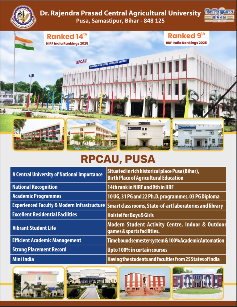 Dr Rpcau Home - Dr. Rajendra Prasad Central Agricultural University
